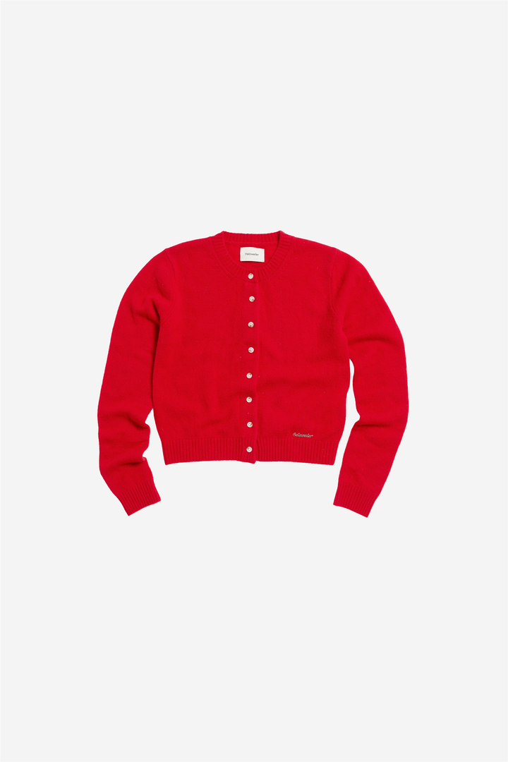 W. Cashmere Cardigan Red