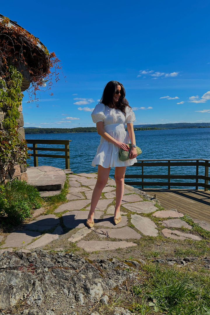 Poplin Mini Dress White
