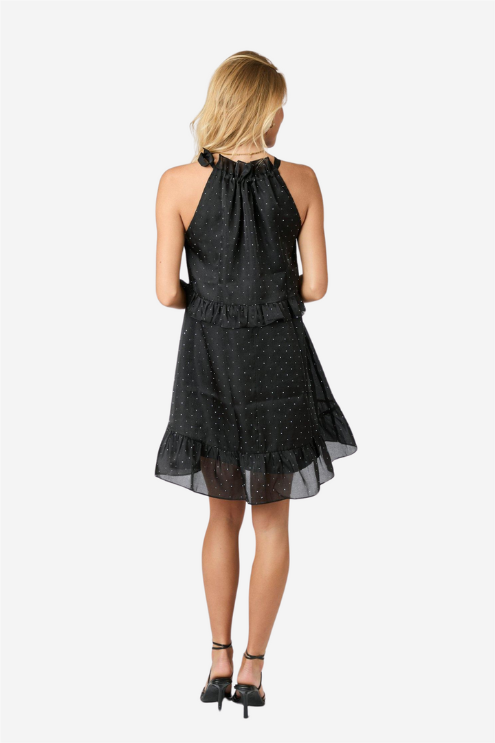 Rida Bedazzled Dress Black