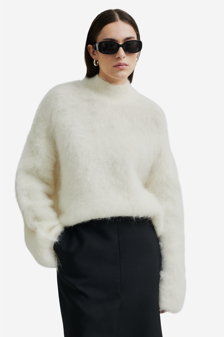 Isaky Knit T-Neck Eggnog