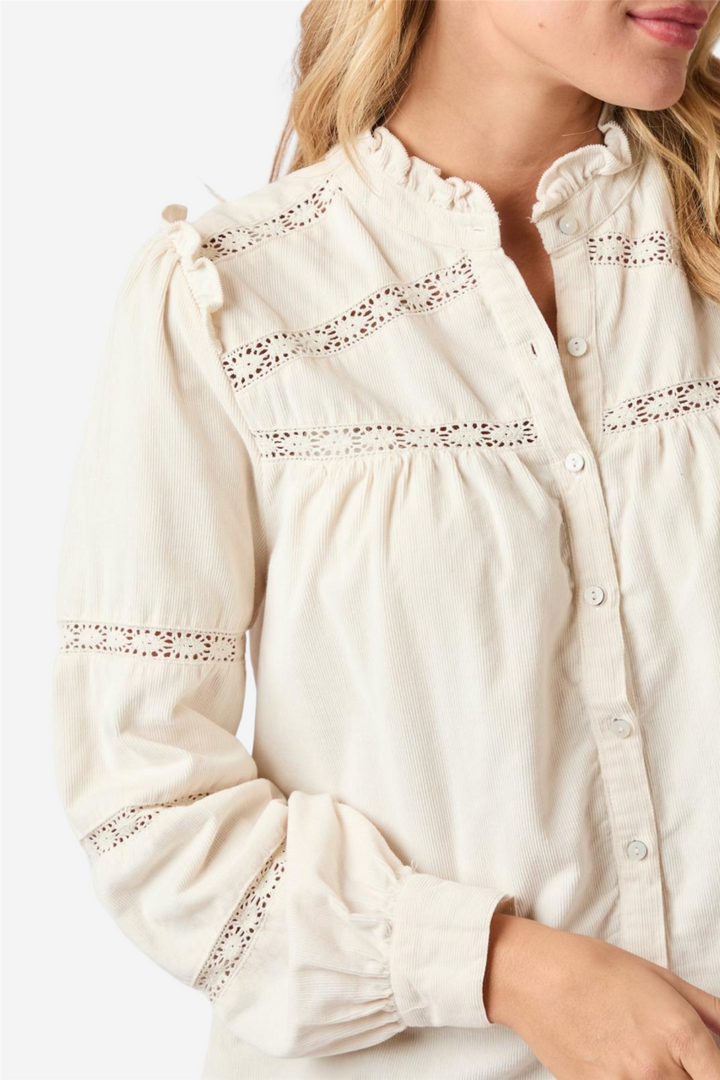 Isala Corduroy Shirt Ivory