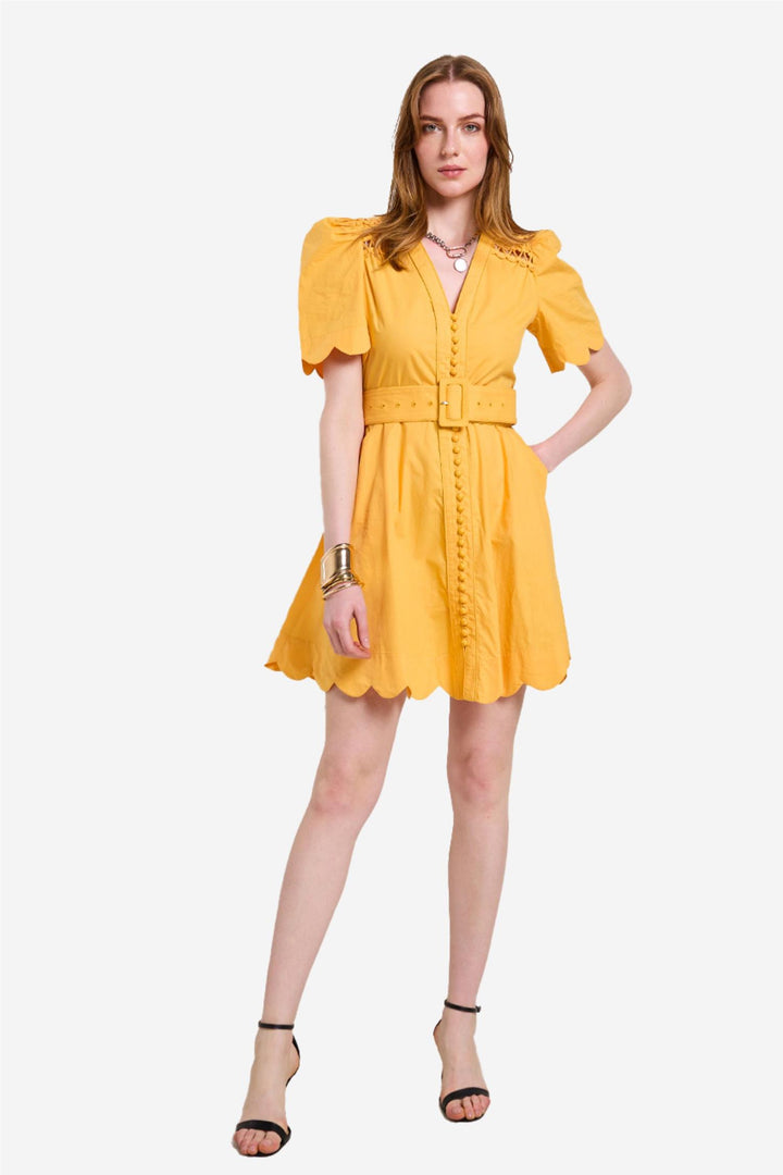 Euphoric Short Dress Warm Sun
