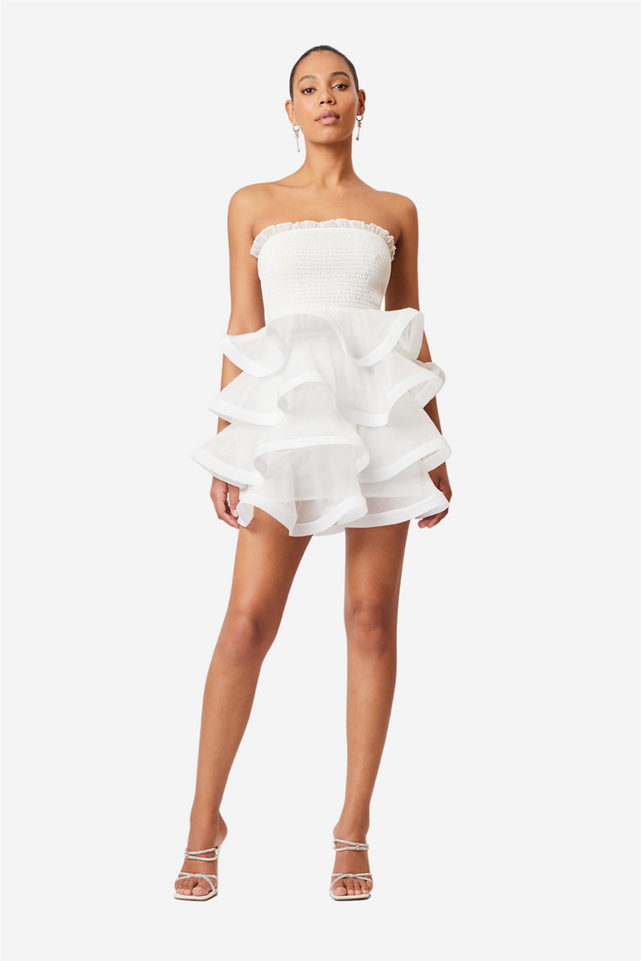 Louise Strapless Mini Dress White