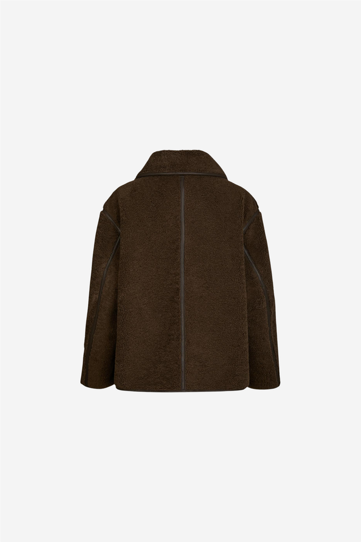Edmund Teddy Jacket Dark Brown