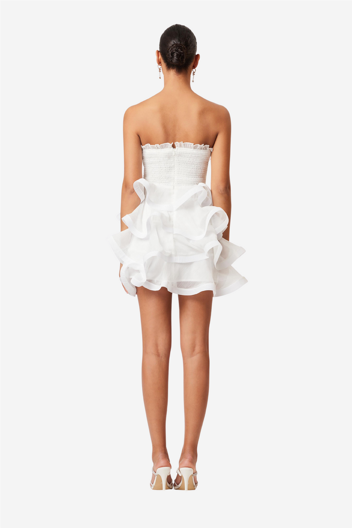 Louise Strapless Mini Dress White