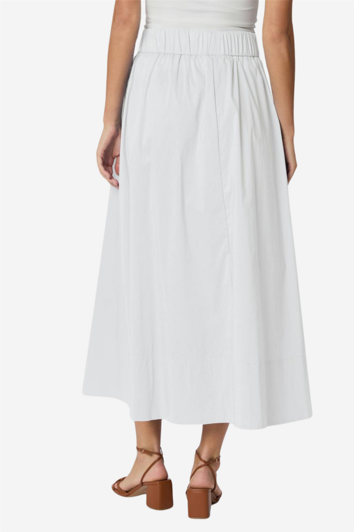 Yara Long Poplin Skirt White