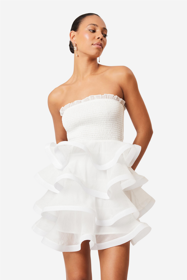 Louise Strapless Mini Dress White