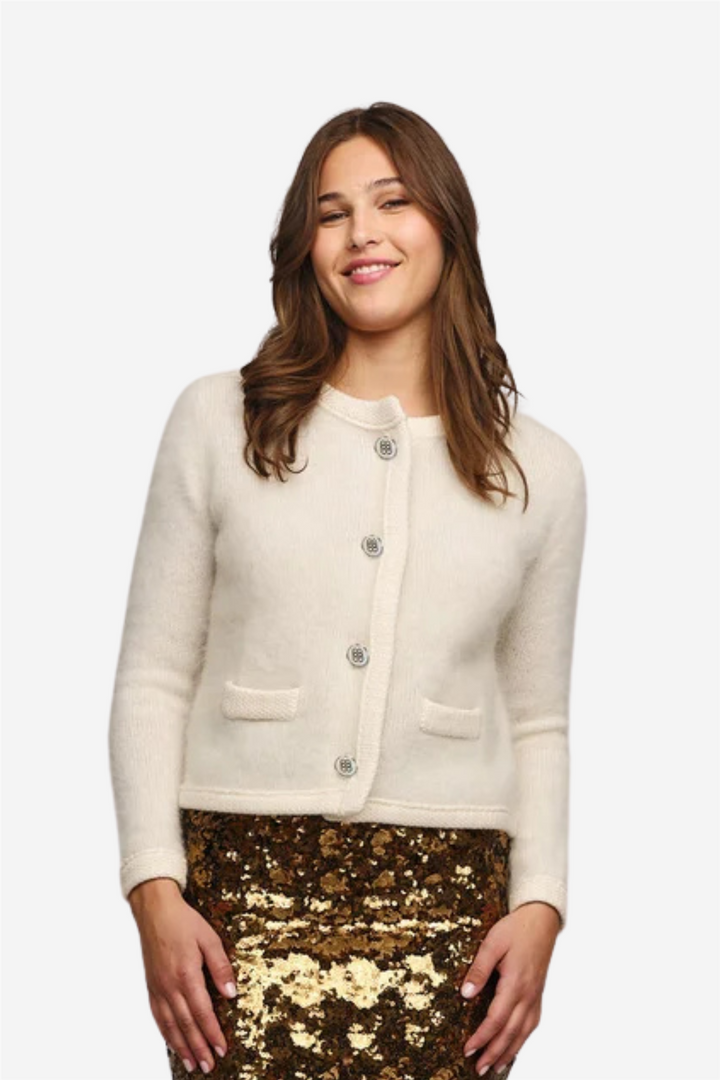 Una chunky jacket Bright white