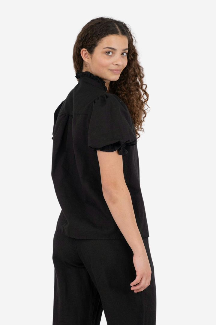 Odesa Linen Blouse Black