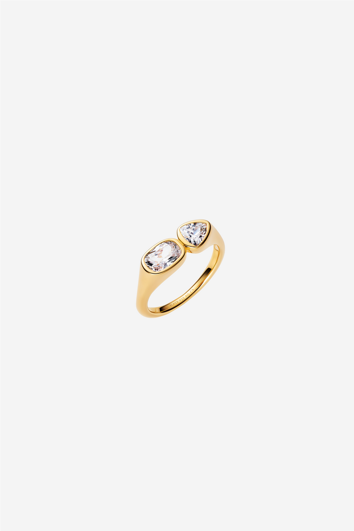 You & Me Signet Ring Gold
