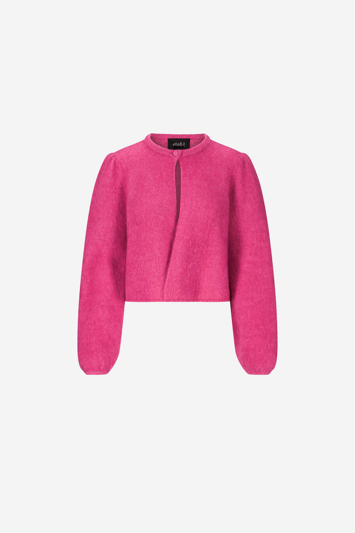 Amelia Chunky Cardigan Raspberry