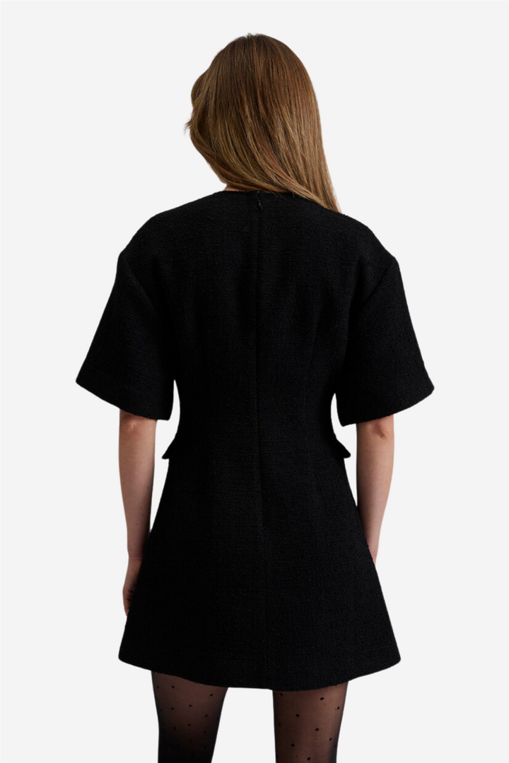 Rayna boucle mini dress Black