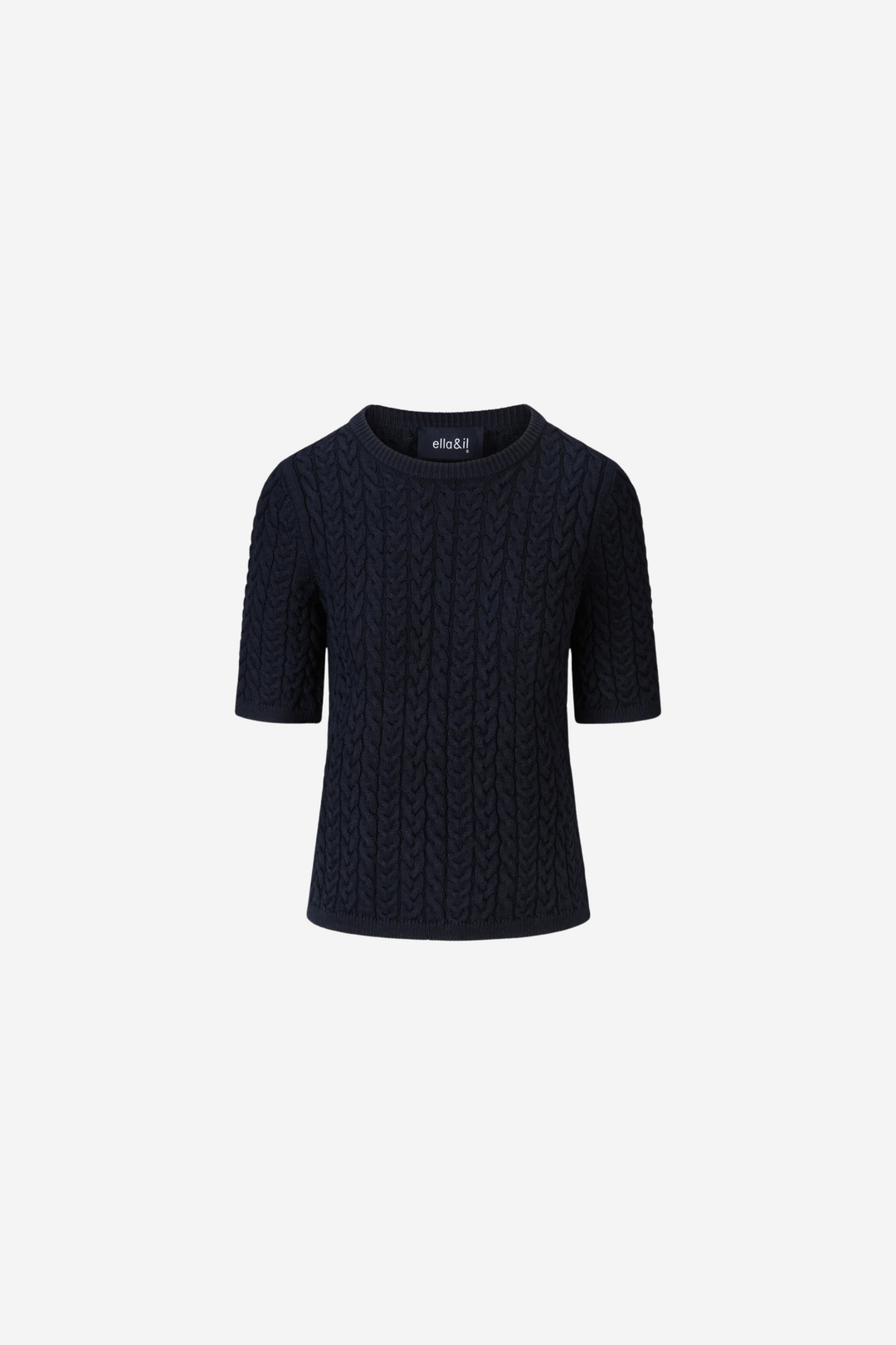 Jenna Chunky Cotton Top Navy