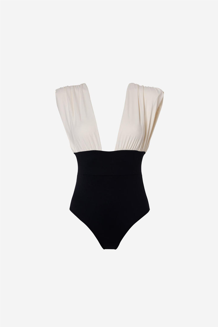 Monceau 1 Piece Swimsuit Cream & Black