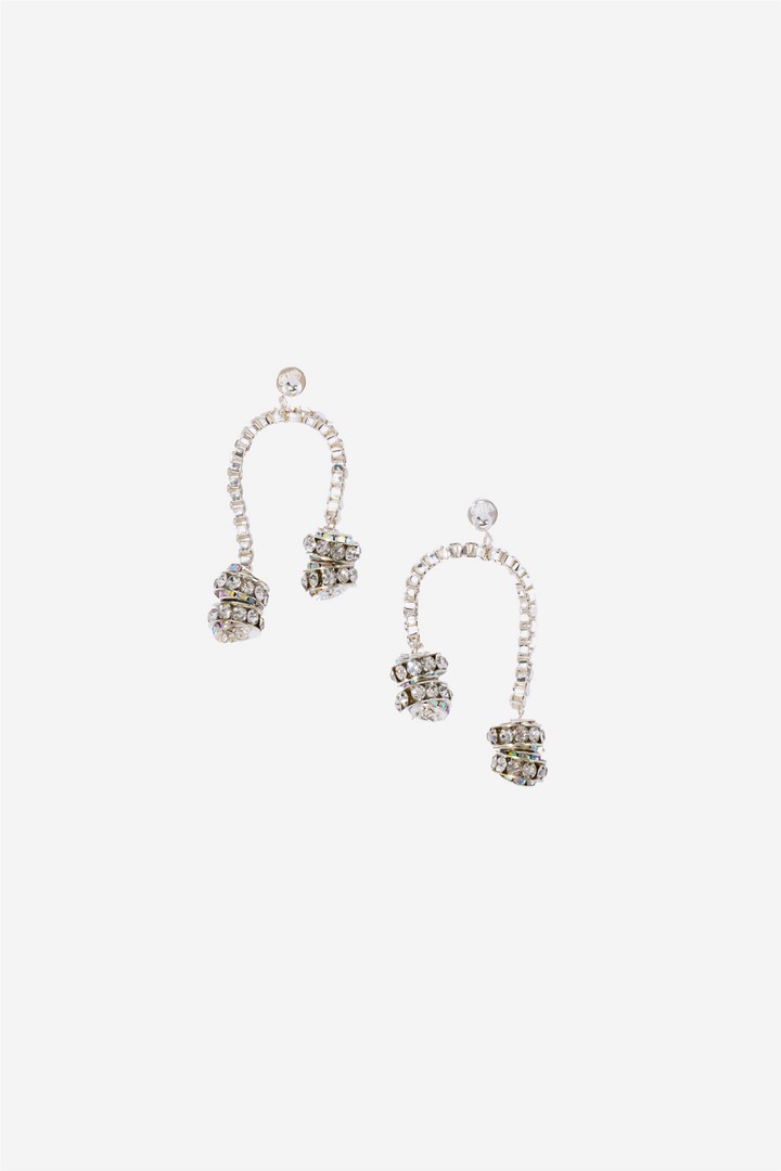 Paris Chained Earrings Silver