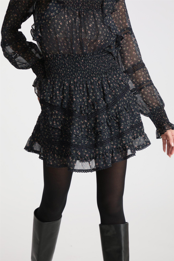 Donna Mini Rose Skirt Black