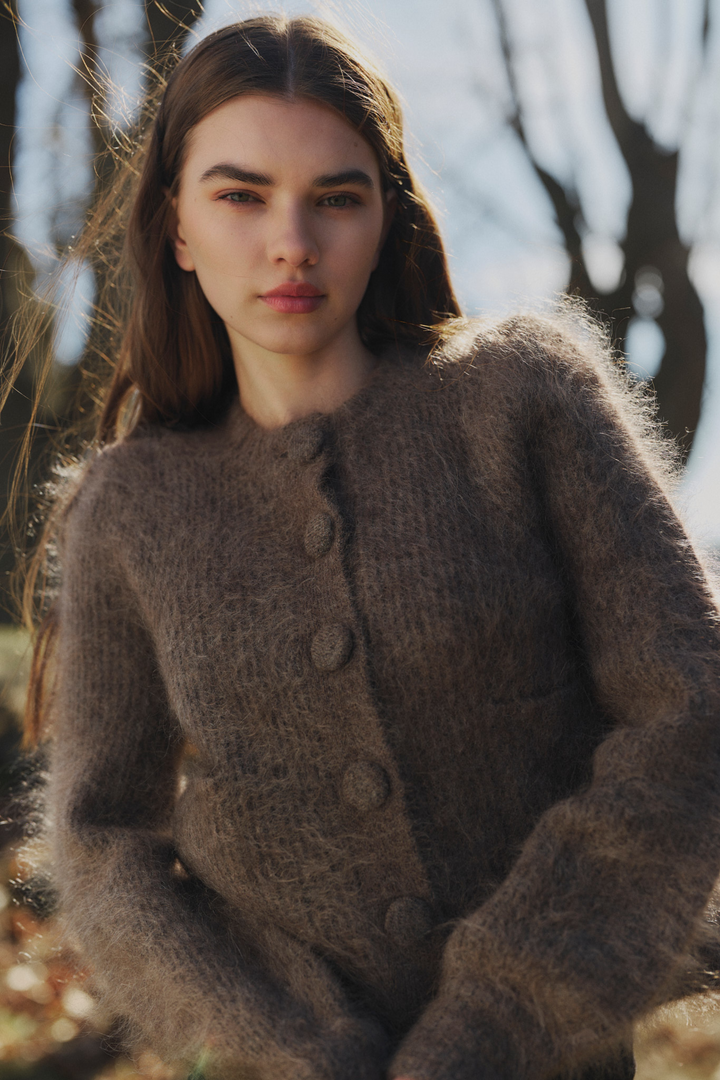 Maria Chunky Cardigan Brown