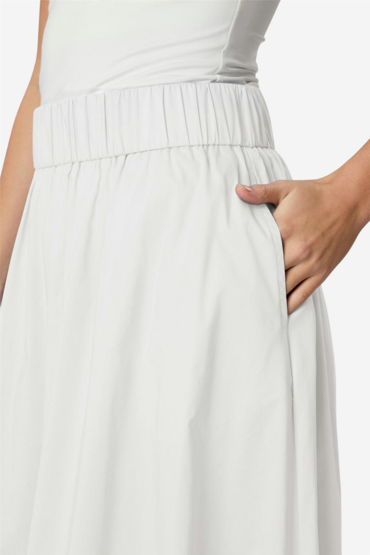 Yara Long Poplin Skirt White