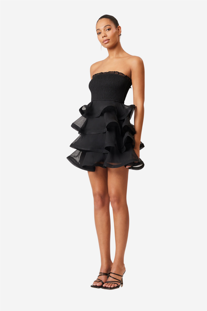 LOUISE STRAPLESS MINI DRESS BLACK