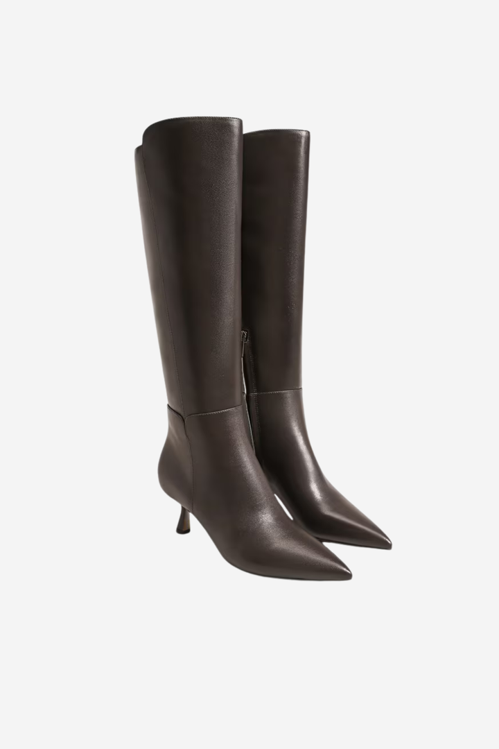 Taylin Knee High Boot Chocolate Brown Leather