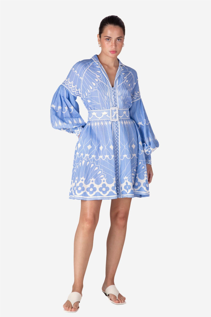 Galina Short Dress Vista Blue