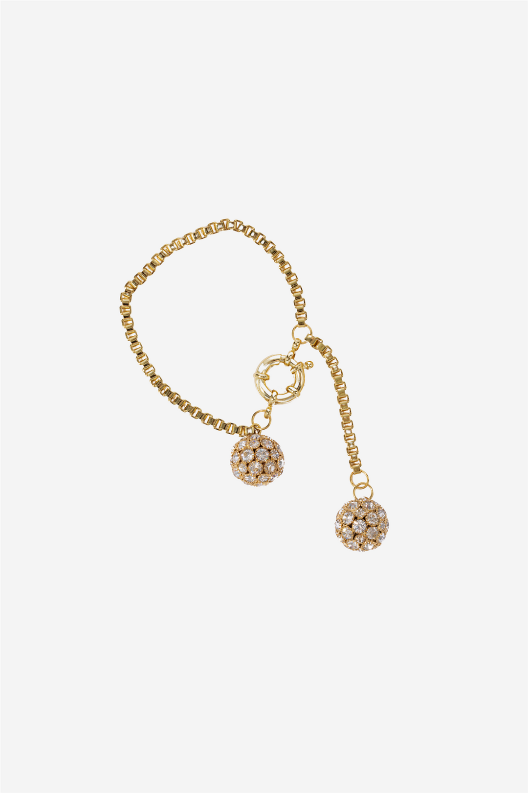CRYSTAL SPHERE BRACELET GOLD