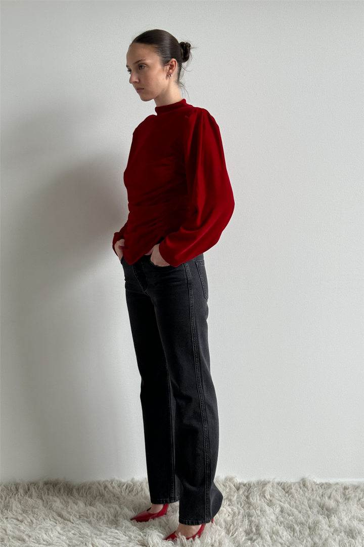 Jet Top Velvet Red