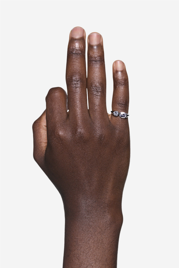 You & Me Signet Ring Silver