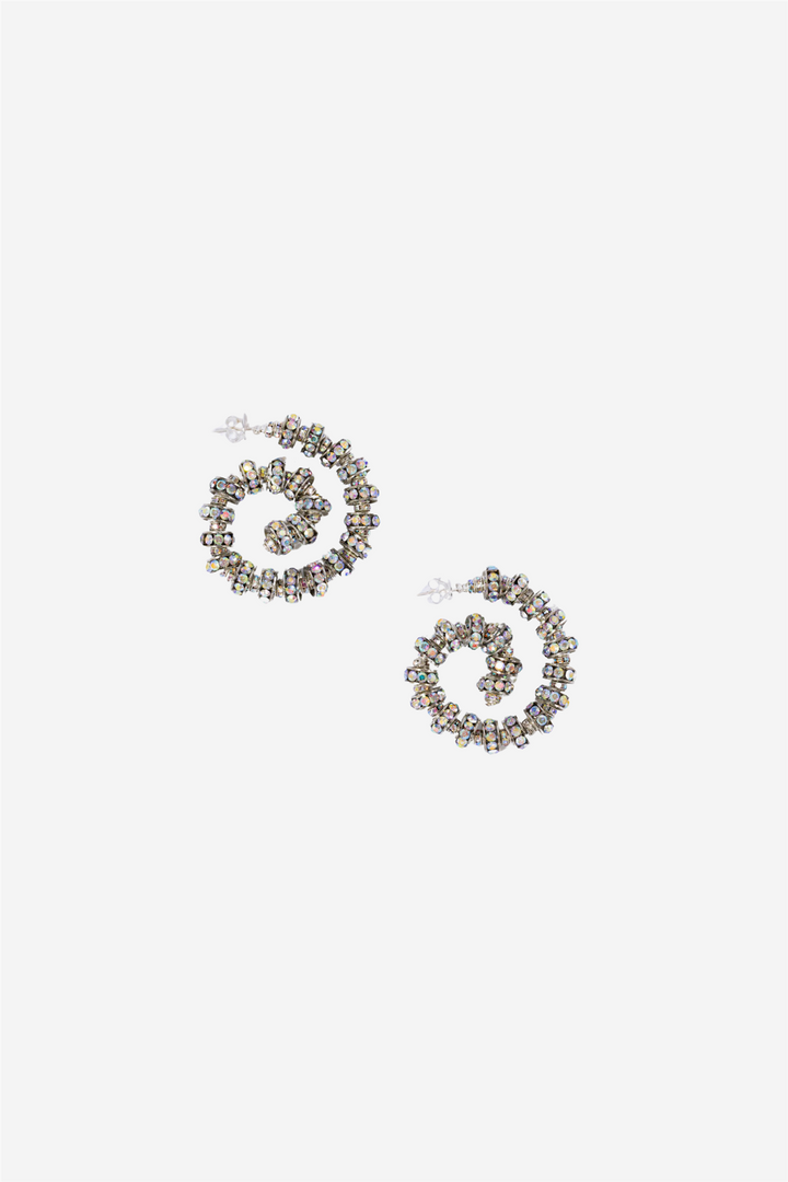 SPIRAL HOOPS SILVER