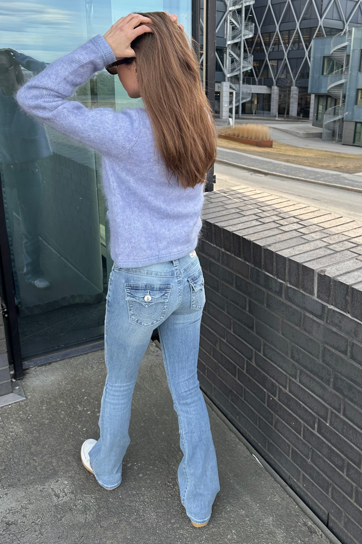 Becca Mid Rise Boot Cut Flap Peak Spot