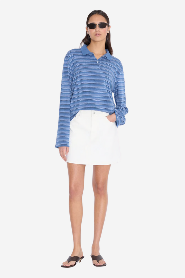 Denim Mini Skirt White