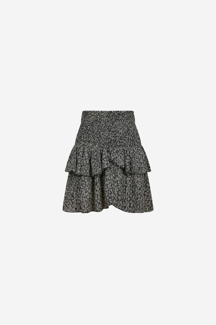 Carin Flower Check Skirt Black