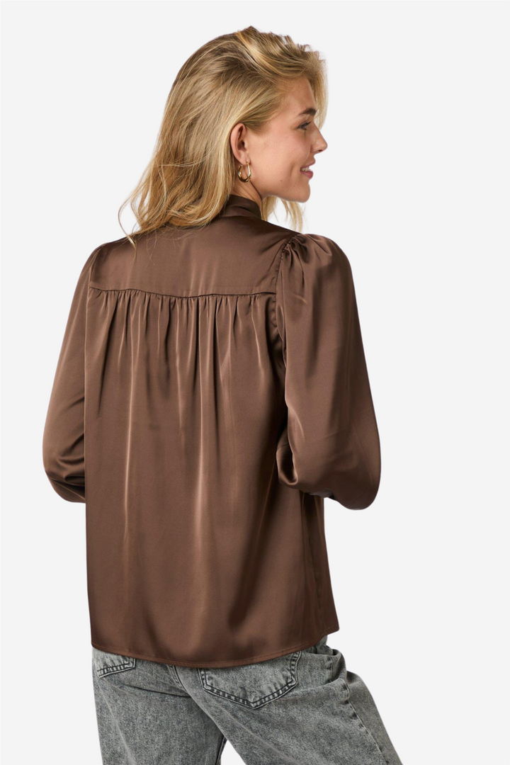 Jaz Bow Bloouse Brown