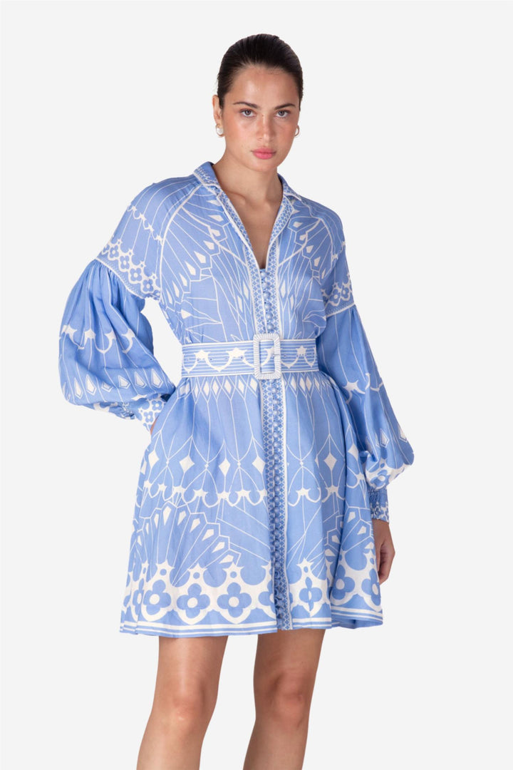 Galina Short Dress Vista Blue