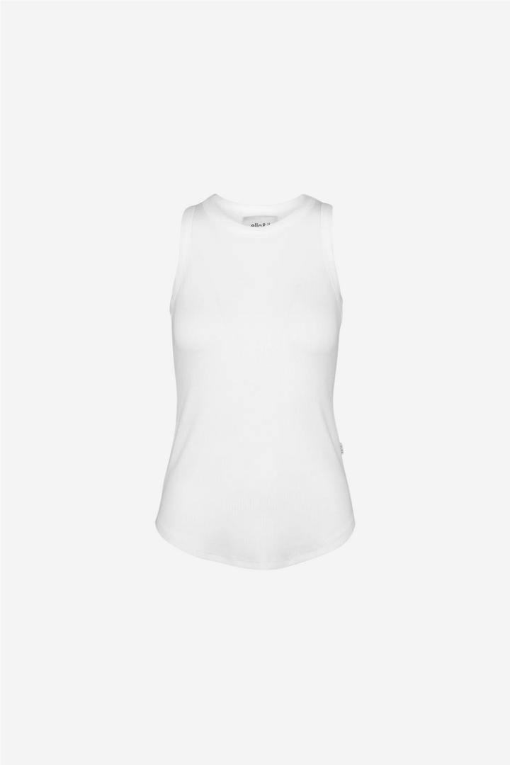 Lea rib singlet white