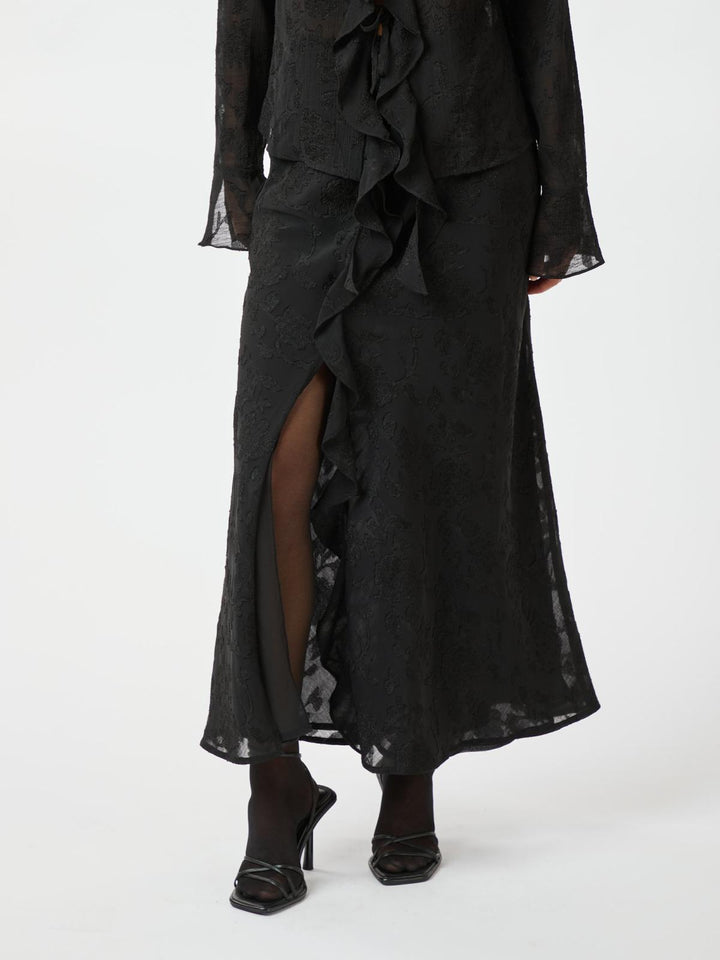 Vinza Burnout Skirt Black