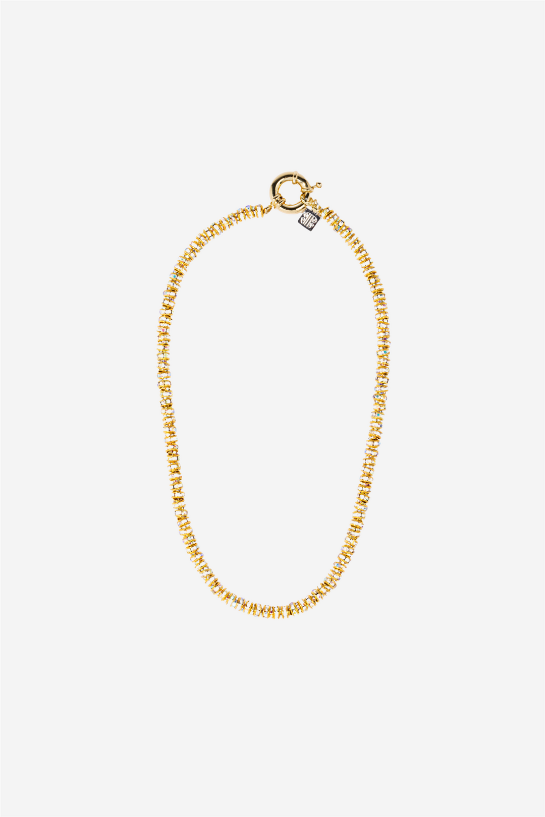 Skinny Diamond Necklace Gold 45