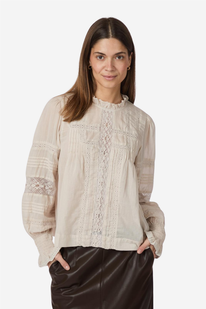 Ebba s voile blouse ivory