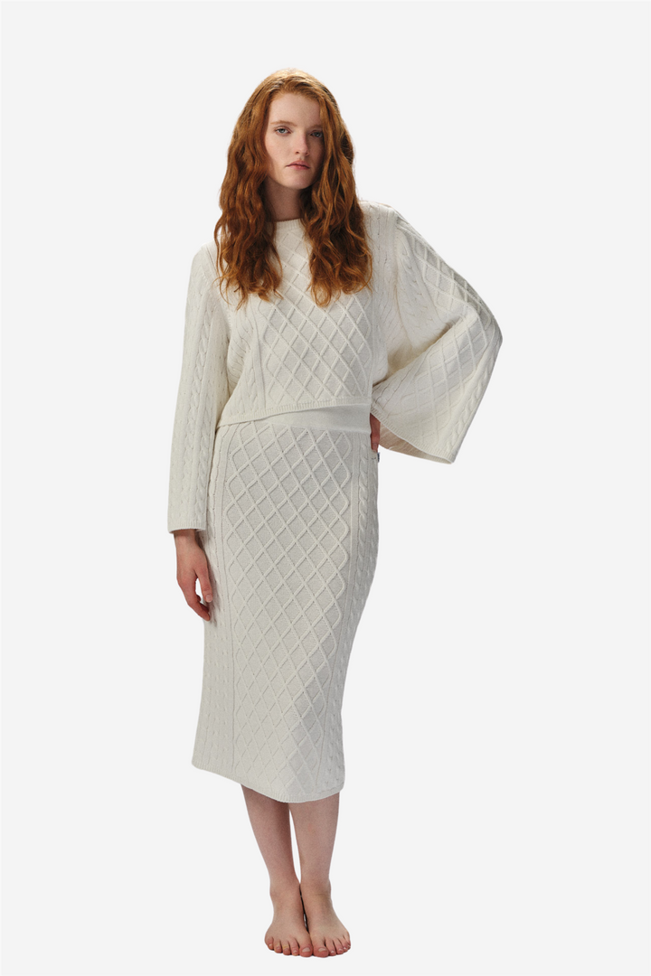 Helly Cotton Skirt White