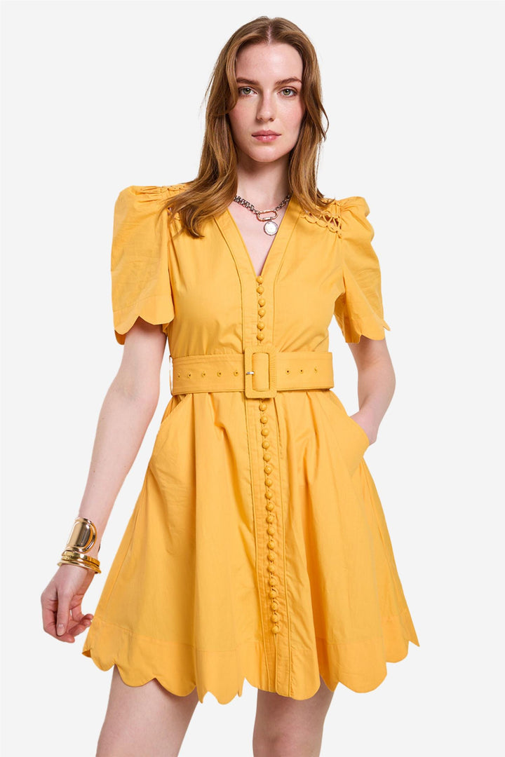 Euphoric Short Dress Warm Sun