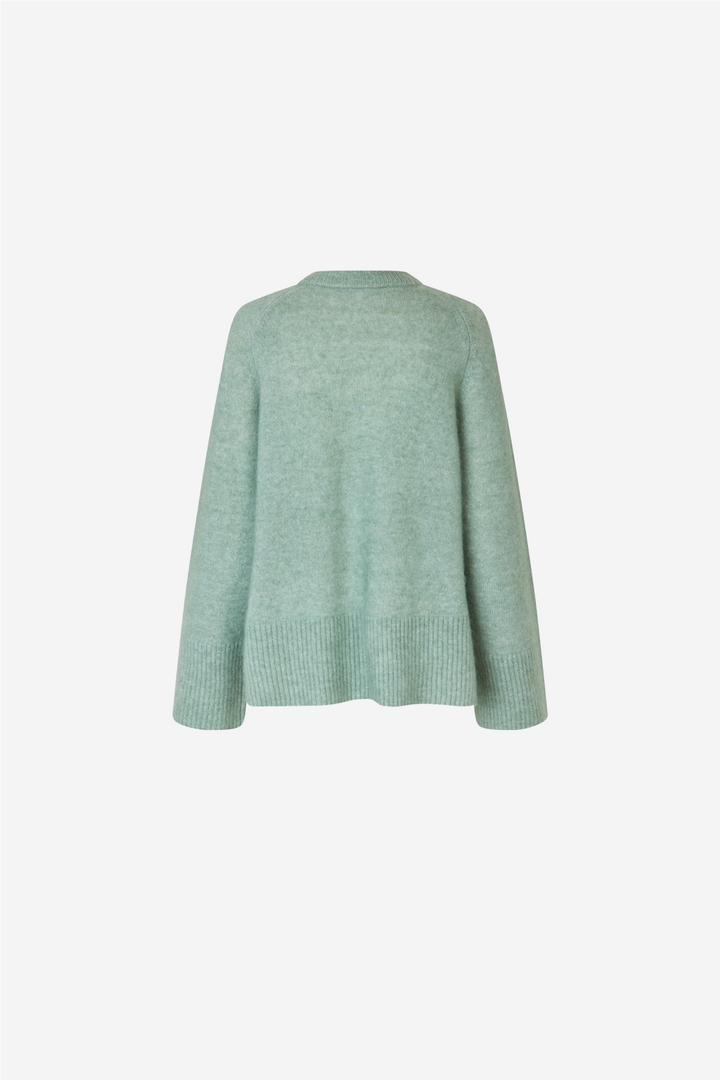 Brookline Knit Raglan O-Neck Slate Green