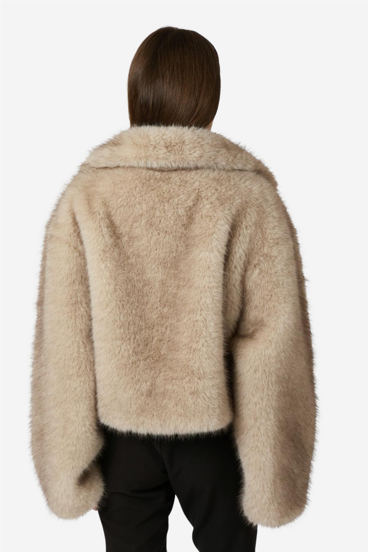 Steff Faux Fur Jacket Beige