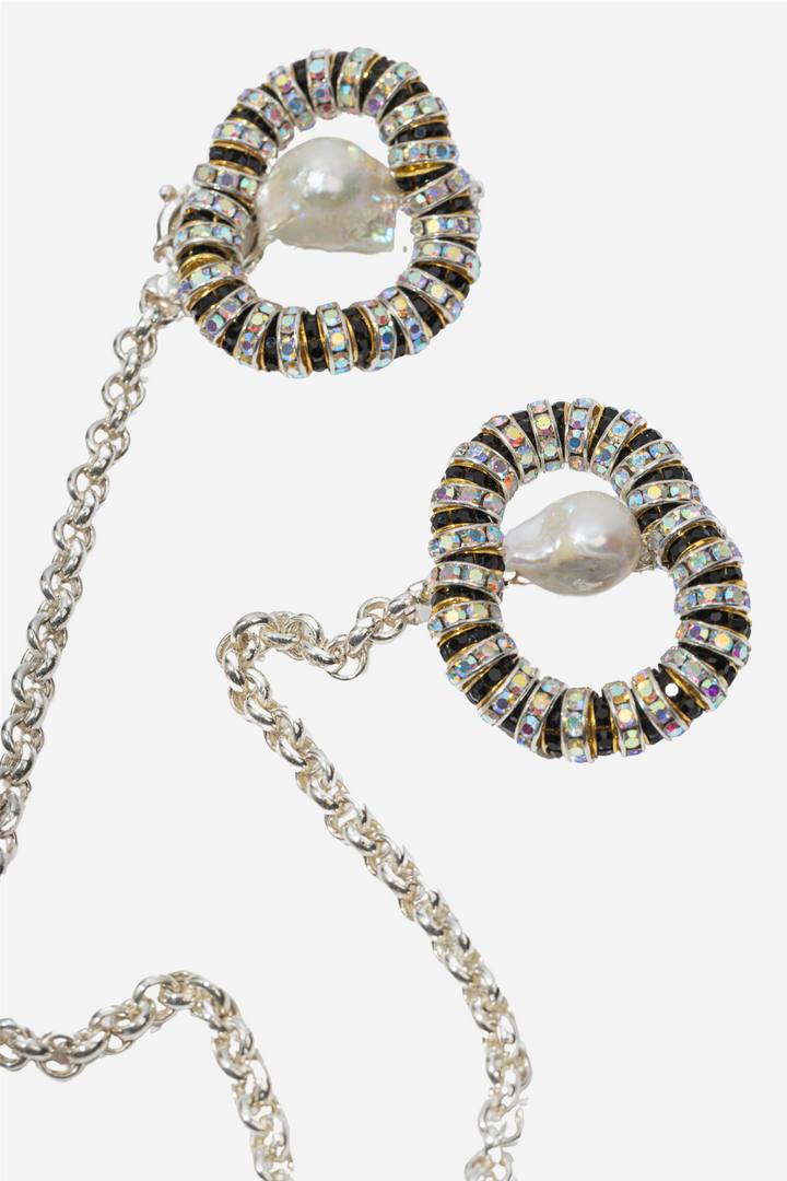 Paris Chained Brooch Zebra
