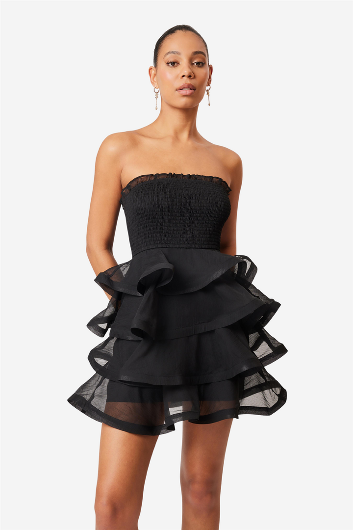 LOUISE STRAPLESS MINI DRESS BLACK