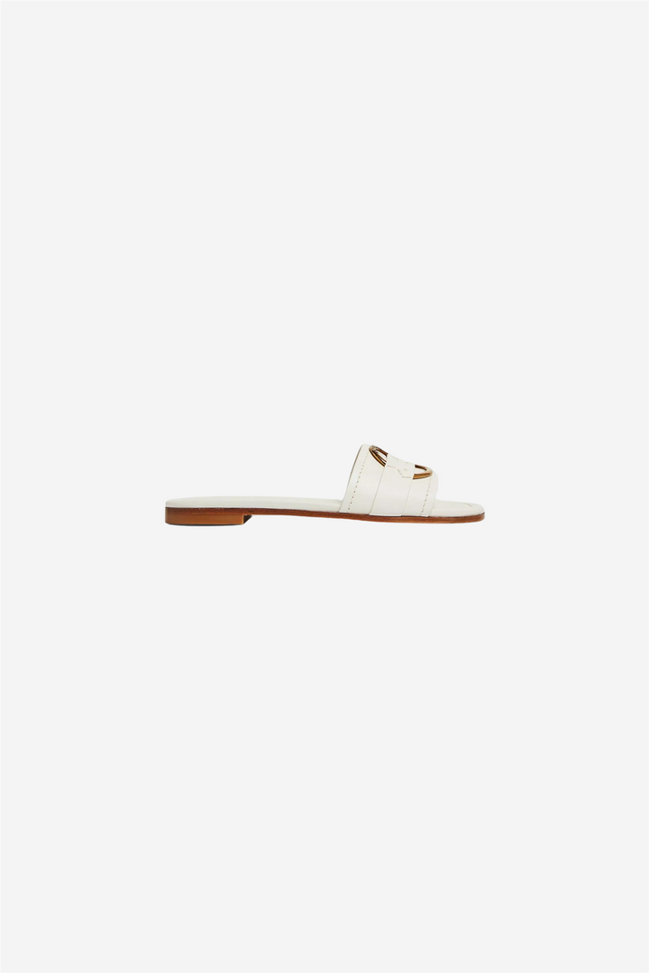 Bell Leather Sliders White