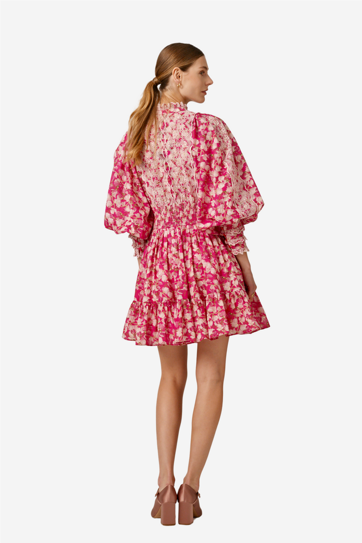 Cotton slub mini dress poppy Meadow