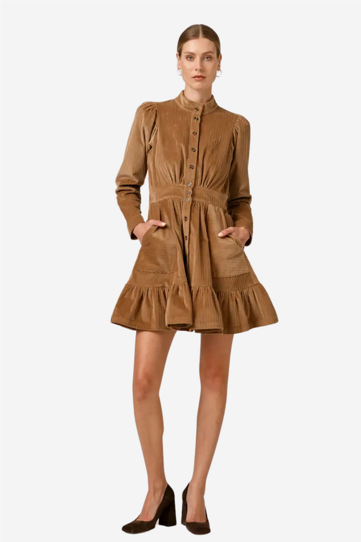 Corduroy Mini Dress Olive