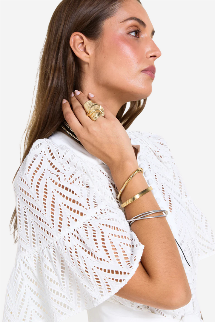 Solstice Midi Dress Crispy White