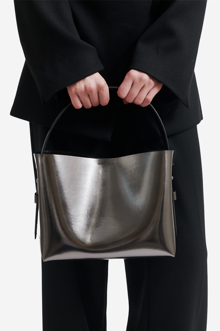 Leata Leather Bag Gunmetal