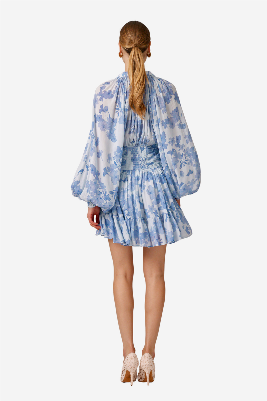 Chiffon Mini Dress Skye Blue